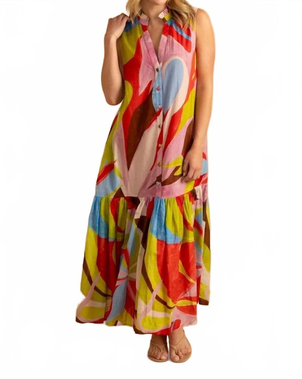 NEW DOUBLE A hillary maxi dress in multicolor